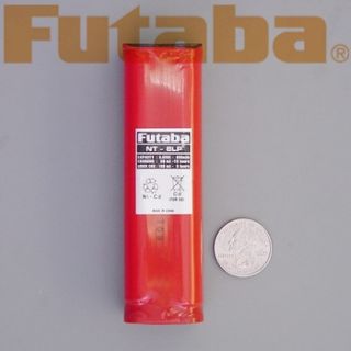 One Futaba NT8LP (FUTM1450) NiCd 9.6V 600mAh Transmitter Battery Pack.