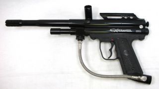 PMI Piranha semi automatic paintball gun used black works great