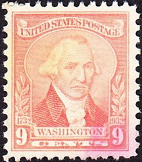 US 1932   9 Cents Pale Red W Williams George Washington Bicentennial