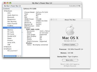  version power mac or xserve with g4 g5 processor and an open pci or