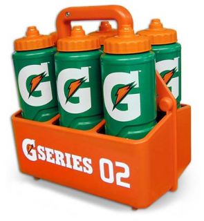 Gatorade G Series Water Bottle Carrier + 6 Squeeze Bottles NFL MLB NBA