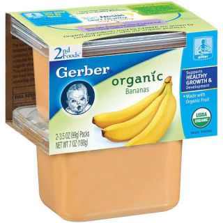 Gerber Organic 2 Pack 2nd Foods Baby Food 3 5 oz Banana