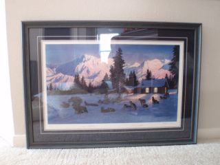 Charles Gause Welcome Rest 801 1049 signed by artist and mushers