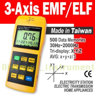   Gaussmeter EMF ELF Magnetic Field Gauss Meter 2000mG Made in Taiwan
