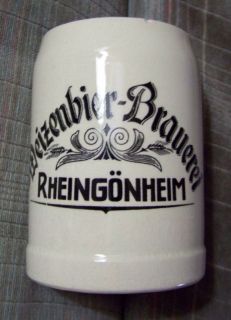 German Beer Mug Weizsenbier Brauerei Rheingonheim