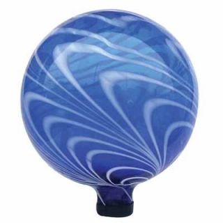 CEB 10 Blue Swirl Blown Glass Gazing Ball Globe GLYNL082B