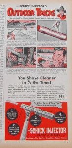 1953 Schick Injector Shaving Razor Blades Ad Guide Frank Galata