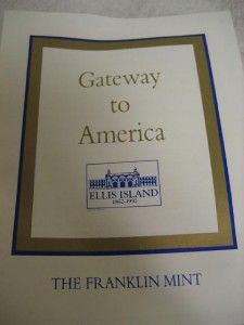 Ellis Island Collector Plates Max Ginsburg Liberty US