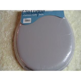 Ginsey Classique Soft Toilet Seat Std Round Silver Grey