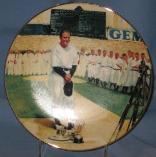 Lou Gehrig 8 Delphi Collectors Plate Baseball Legends