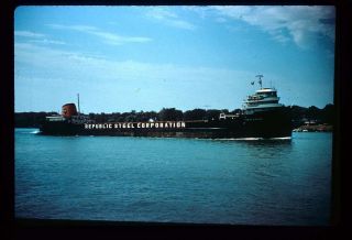  SHIP Slides Great Lakes Steamer Tom M Girdler 1960 Republic