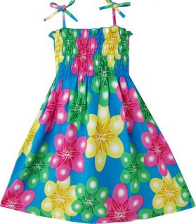 Girls Dress Colorful Lily Tank Smocked Beach Kids Clothes Size 2 10