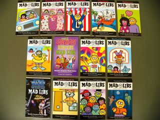 Lot 13 Mad Libs Word Game kids travel books fun car set Roger Price