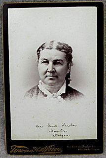  artist back identified as mrs gene taylor of dayton oregon circa 1890