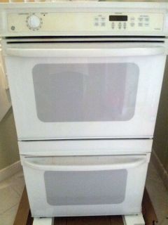 Double Wall Oven JTP27WAWW Used Working White General Electric