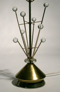  Mid Century Modern Wire Glass Ball Sputnik Table Lamp Eames
