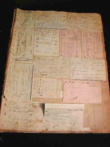 Antique Scrap Book c1880s Medical Receipts Hudson NY