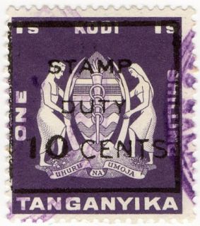 Kut Revenue Tanganyika Stamp Duty 10c Op