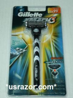 Gillette Mach3 Razor Handle Refill Cartridge Shaver Use w Turbo M3