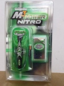 NEW Gillette M3 Power Nitro Razor A Mach 3 Innovation Battery Powered