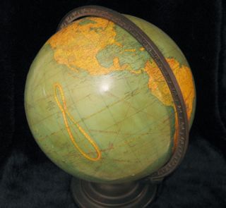 Antique George F Crams 12 Terrestrial Globe date 1934 ( ? )