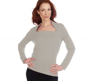 George Simonton Soft Funnel Neck Milky Knit Top Long Sleeve Wheat M