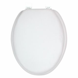 New Ginsey White Padded Elongated Toilet Seat 18230