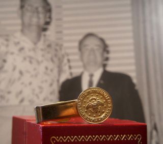  VICE PRESIDENT OF THE UNITED STATES PIN PRESENTED TO GEORGE MIKAN 1965