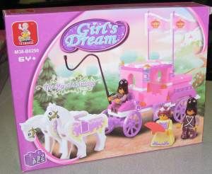 Sluban Building Blocks Girls Dream Royal Carriage 137 PC Set New Legos