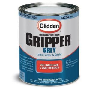High Quality Paint Primer Glidden Gripper 1 Qt Latex Gray Interior