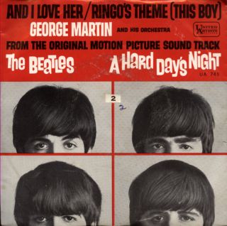 George Martin Hard Days Night Picture Sleeve 7 Beatles