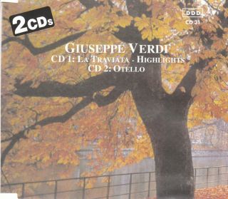 Highlights from Giuseppe Verdis La Traviata Otello 2 CD Set 1990