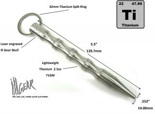 Ill Gear V2 TI Kubotan Self Defence Titanium Survival Tool EDC