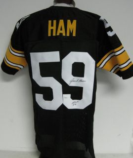 Jack Ham Inscribed HOF 88 Steelers Autographed/Signed Jersey JSA