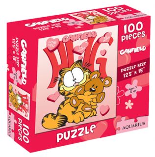 Garfield the Cat Cute Holding Pooky 100 Piece Jigsaw Puzzle 2011, NEW