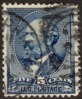 US   1888   5 Cents Indigo James Garfield # 216 VF++