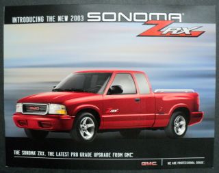 GMC 2003 Sonoma ZRX Truck Brochure