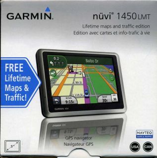 Garmin nuvi 1450LMT 5 Car GPS Navigator Receiver Lifetime Maps and