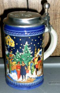 German Beer Stein 1979 Munich Christmas Fair Lidded