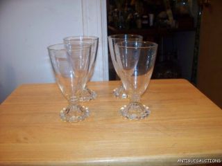 Set of 4 Vintage 8 oz Stemmed Boopie Goblets 5 1 2 Glasses
