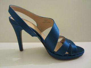 NWB JCrew Georgine Platform Heels Size 6 5 Azure Blue Wedding Shoes