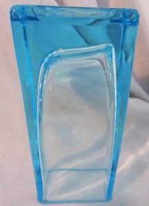 Gerson Poured Art Glass Irregular Small Pyramid Vase