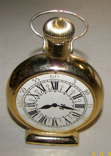  Vintage Gold Bottle Clock Windjammer After Shave Bottle Full