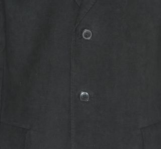 Cappotto in VELLUTO liscio di cotone color nero. Pezzo importantissimo