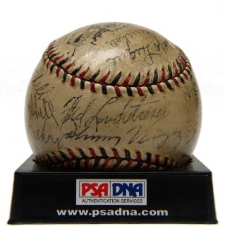 1932 New York Giants Team Signed Baseball PSA DNA