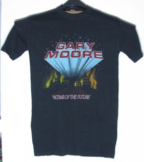 Original Vintage 1984 Gary Moore Victims Concert T Shirt Thin Lizzy