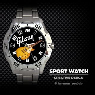 Gibson Les Paul Guitar Stainless Steel Sport Watch