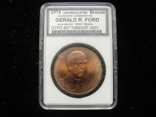 1974 Bronze Token Gerald R Ford Inauguration Token 1974 with Toning