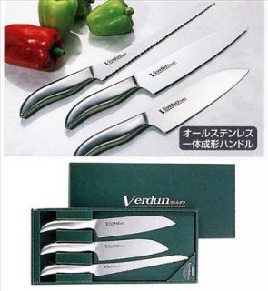  Japanese Verdun Chef Kitchen Knife 3pcs Set Global Stainless 70