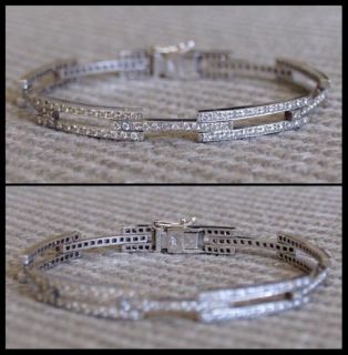 New 3 00ct Pave Diamond Bracelet White Gold Must See